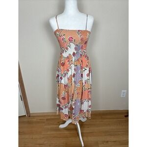 Patrons Of Peace Smocked with Adjustable Straps Dress Women's Size Medium